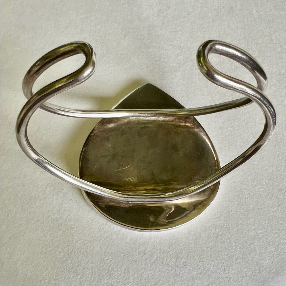 Solid Sterling Dendritic Agate Cuff - image 4